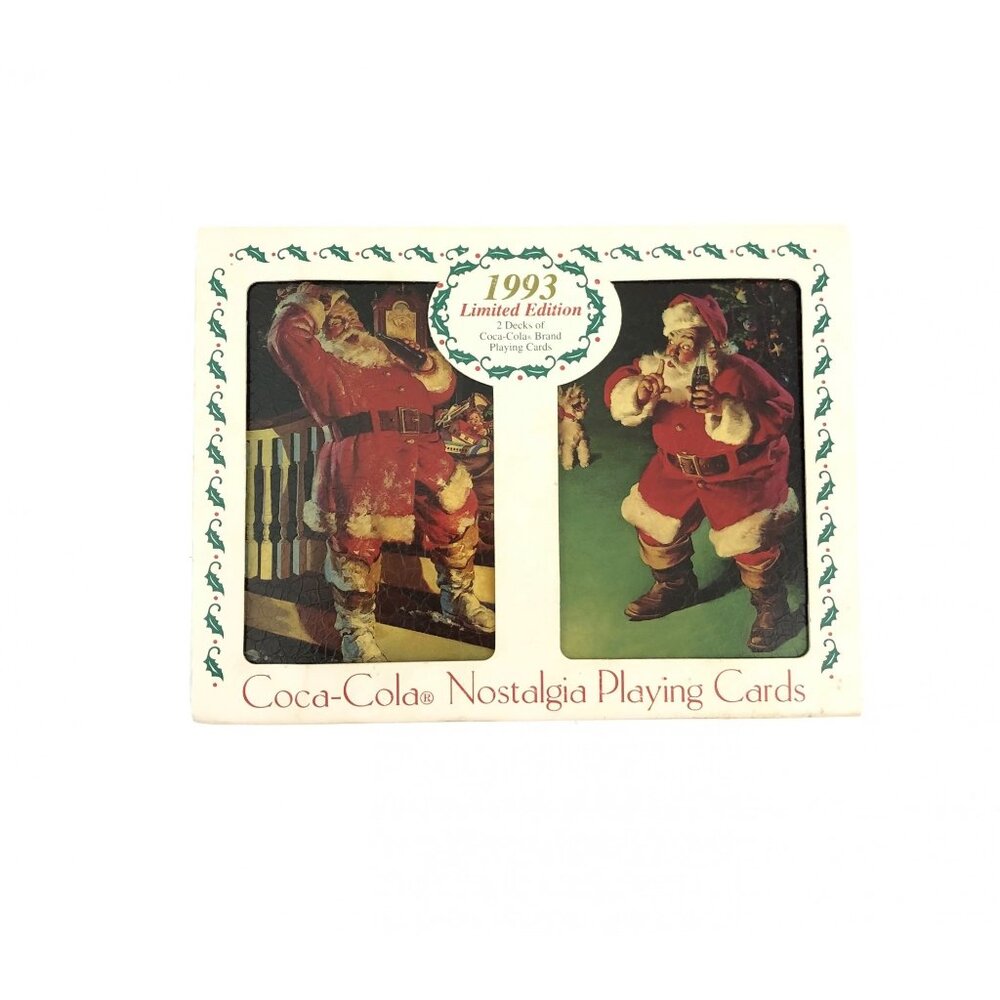 Coco-Cola Playing Cards Christmas Gift Set NIB, Two Decks Coke Brand Cards